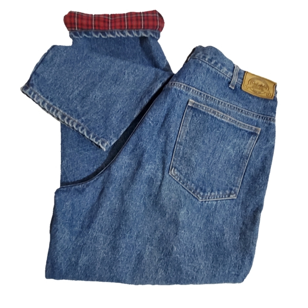Cabelas Flannel Lined Medium Wash Blue Jeans